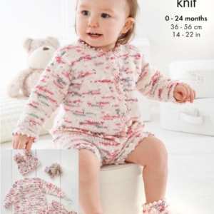 King Cole Baby Set Knitting Pattern 6541