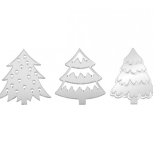Artemio Set Of 3 Mirrored Silver Christmas Trees