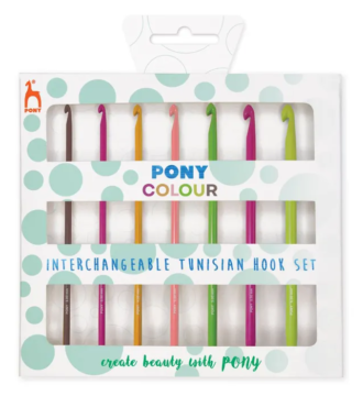 Pony Colour Interchangeable Tunisian Crochet Hook Set