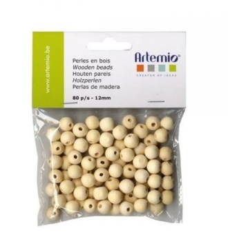 Wooden Beads 12mm  (80pcs)