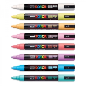 POSCA Paint Marker  Medium Bullet Tip Pk 8