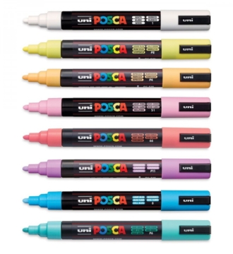 POSCA Paint Marker  Medium Bullet Tip Pk 8
