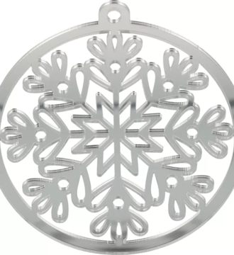 Artemio Mirrored Hanging Snow Flake