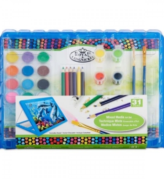 Royal & Langnickel Mixed Media Art Set 31 Pieces Including Easel