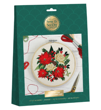 Embroidery Kit Poinsettia