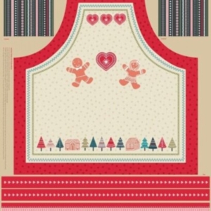 Lewis & Irene Christmas Gingerbread Apron Panel