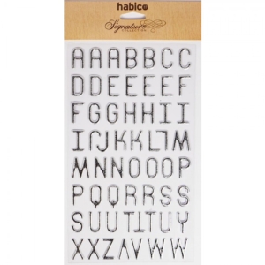 Metallic Alphabet Foam Sticker Silver