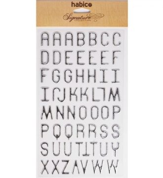 Metallic Alphabet Foam Sticker Silver