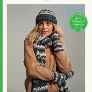 Sirdar Loveful 100% Recycled Yarn Hat, Scarf & Mittens Crochet Pattern 10769