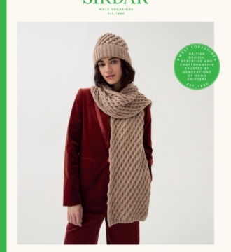 Sirdar Loveful 100% Recycled Yarn Knitted  Hat & Scarf Pattern 10787