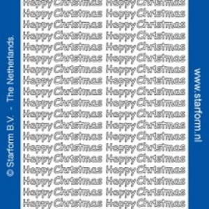 Starform Happy Christmas Stickers In Gold & Silver