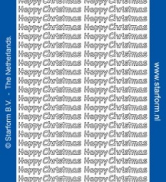 Starform Happy Christmas Stickers In Gold & Silver