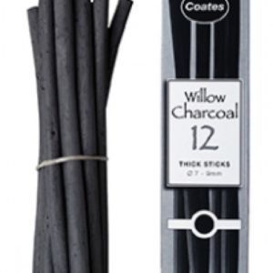 Coates willow charcoal sticks 12. Assorted Diameters