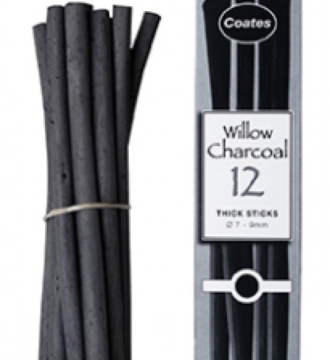 Coates willow charcoal sticks 12. Assorted Diameters
