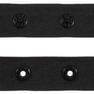 Trim: Snap Tape: Nylon: 10m x 18mm: Round: 25mm Spacing: Black - per metre