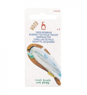Yarn Bobbin: Wooden: Fish Shaped: Small: 3 Pieces
