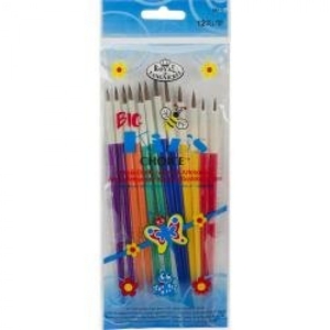 BK112 12 PC KIDS PAINT BRUSHES