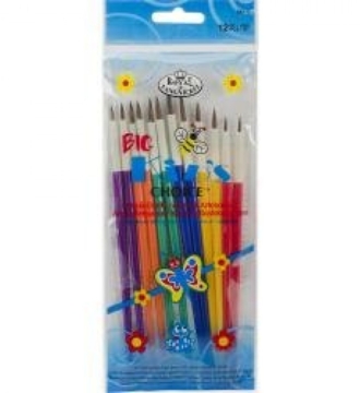 BK112 12 PC KIDS PAINT BRUSHES