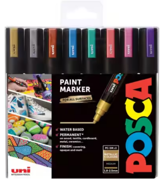 Posca Permanent Metallic Paint Markers
