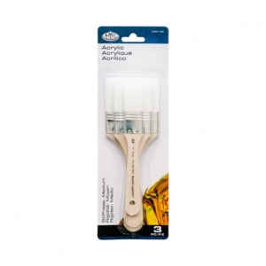 Royal & Langnickel Large Area Brush Set - White Taklon (Medium)