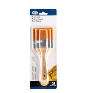 Royal & Langnickel Large Area Brush Set - Gold Taklon (Medium)