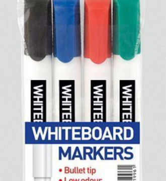 WHITE BOARD MARKERS 4 ASSORTED
