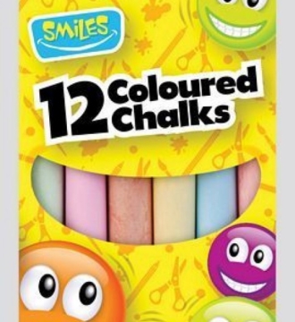 SMILES COLOUR CHALKS PACK 12