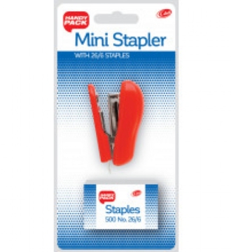 Mini Stapler with 26/6 staples Asst Colours