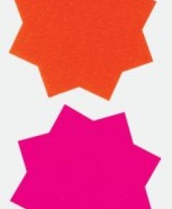 Fluorescent Stars 100mm 30pcs