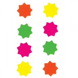 C344 128MM FLUORESCENT STARS X 18