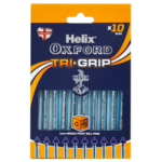 HELIX OXFORD 1MM NEEDLE POINT BALL PENS X10 TRI-GRIP