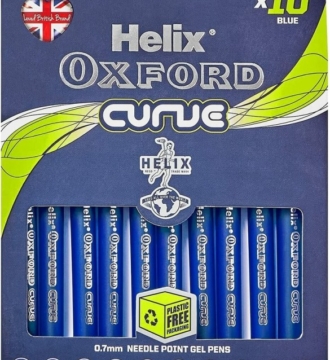 HELIX OXFORD CURVE 1MM NEEDLE POINT BALL PENS X10