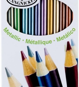 RTN-157 ROYAL LANGNICKEL COLOURED METALLIC PENCILS X 12