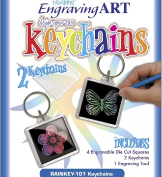 Design Your Own Keychains Rainbow Engraving Art