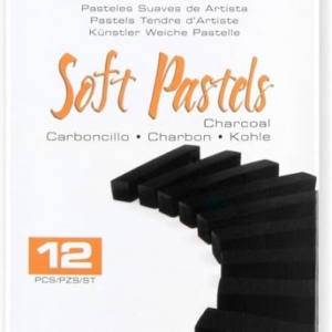 Royal and Langnickel 12 Charcoal Black Soft Pastels