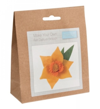 Felt Decoration Kit: Daffodil Brooch