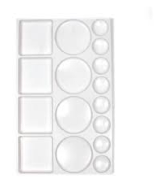 Paint Palette 16 wells White plastic