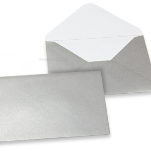 C6MS BITS AND PIECES C6 METALLIC SILVER ENVELOPES X 10