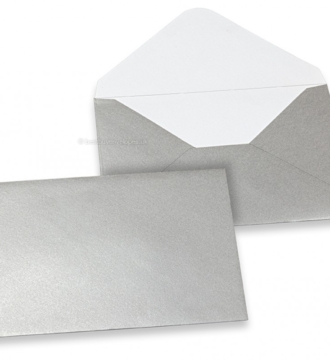 C6MS BITS AND PIECES C6 METALLIC SILVER ENVELOPES X 10