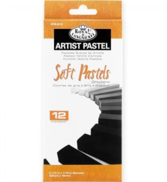 Royal & Langnickel 12 Assorted Grey Soft Pastels