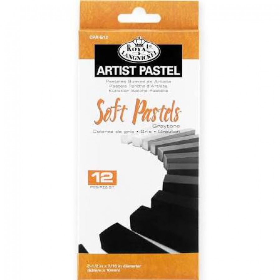 Royal & Langnickel 12 Assorted Grey Soft Pastels