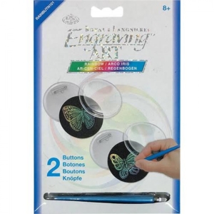 RAINBUTN-101 ENGRAVING ART RAINBOW BUTTONS DESIGN YOUR OWN