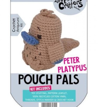 The Knitty Critters Amigurumi Crochet Kit - Pouch Pals