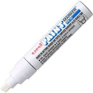 Uni Paint Marker Broad Chisel Tip White