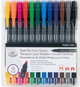 Royal & Langnickel Dual-Tip Artist Markers Pointed