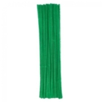 Chenilles stems 30cm x 6mm: Green x 30