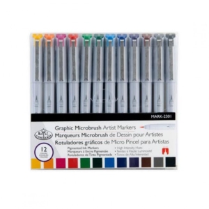 Royal & Langnickel Microbrush Pigment Ink Graphic Markers