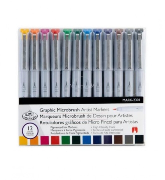 Royal & Langnickel Microbrush Pigment Ink Graphic Markers