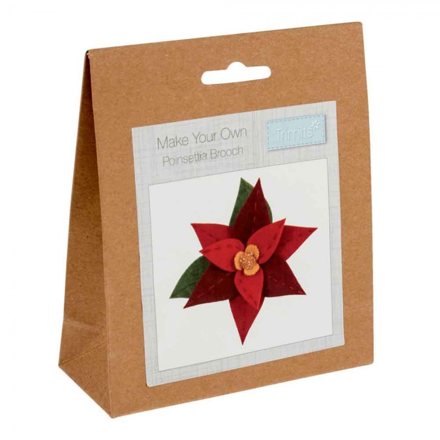 Felt Kit Poinsettia Brooch