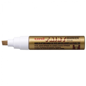 Uni Paint Marker Broad Chisel Tip Gold